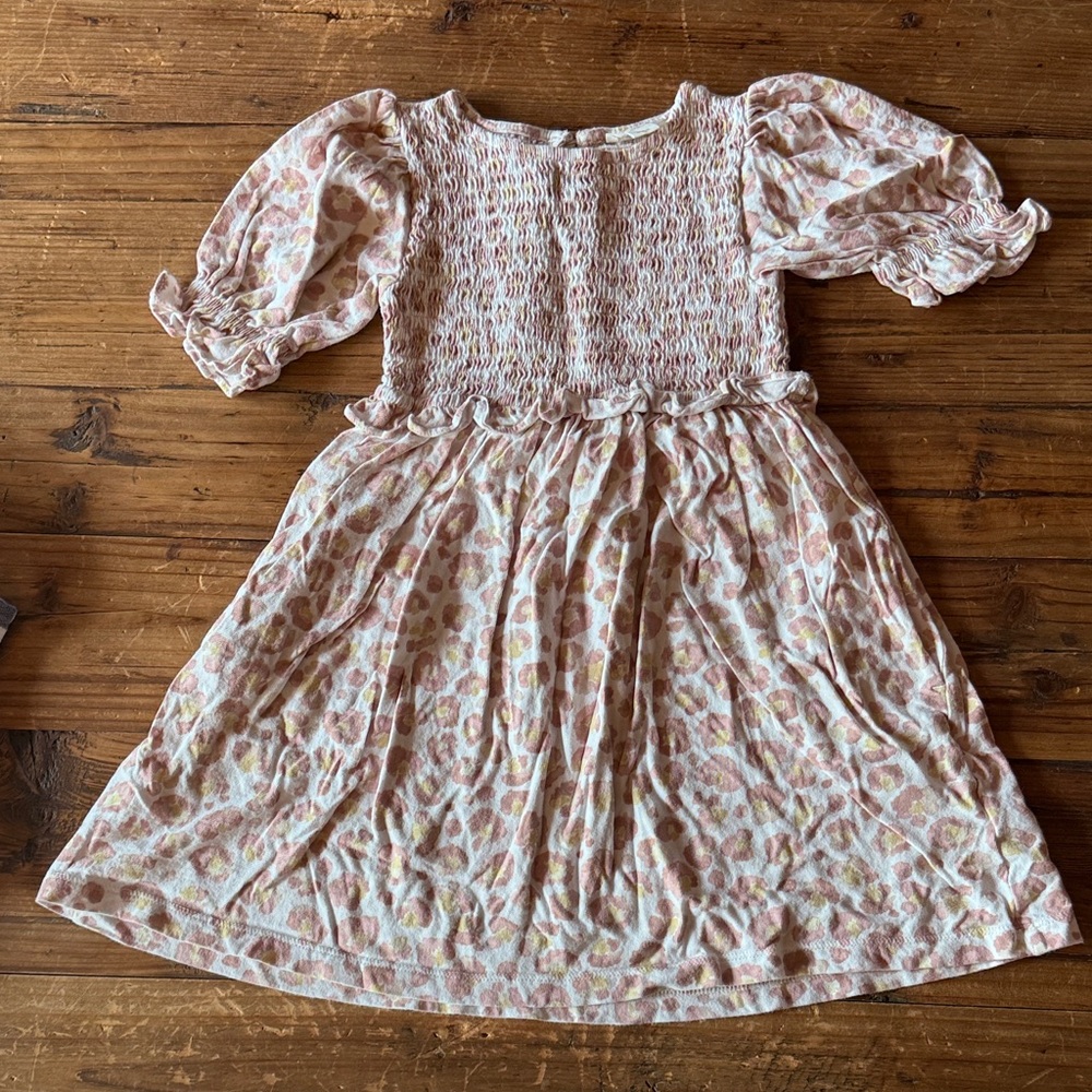Crewcuts Pink and White Patterned Kids Dress